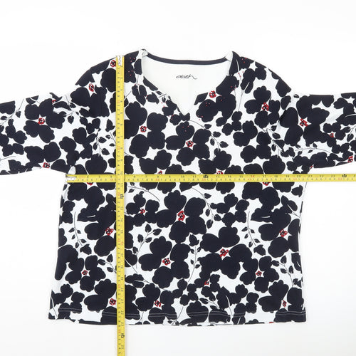 Dash Womens Multicoloured Floral V-Neck Tunic Blouse Size 20