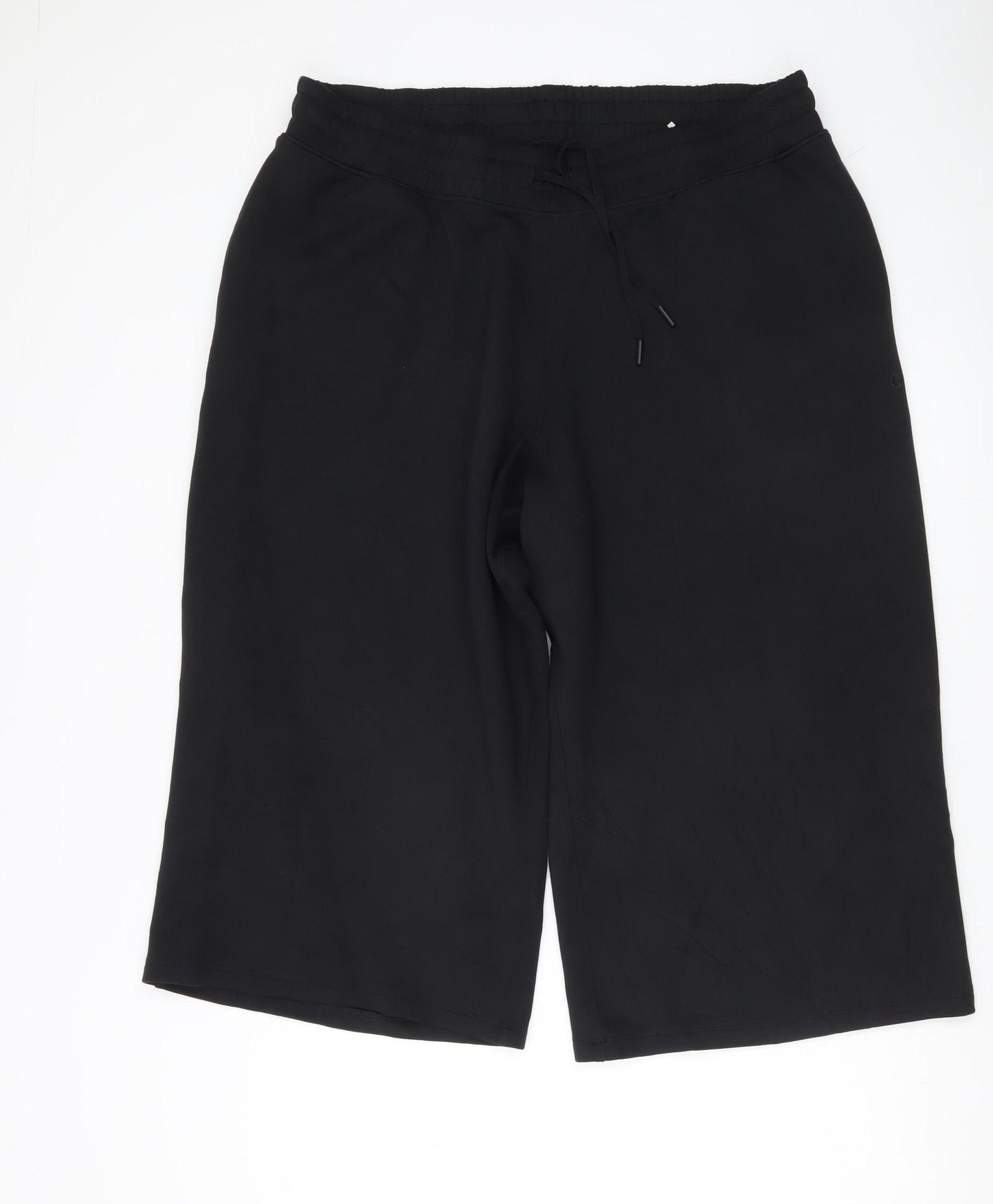 Marks and Spencer Women’s Black Cropped Wide-Leg Trousers Size 20