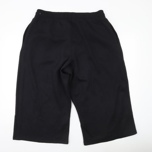 Marks and Spencer Women’s Black Cropped Wide-Leg Trousers Size 20