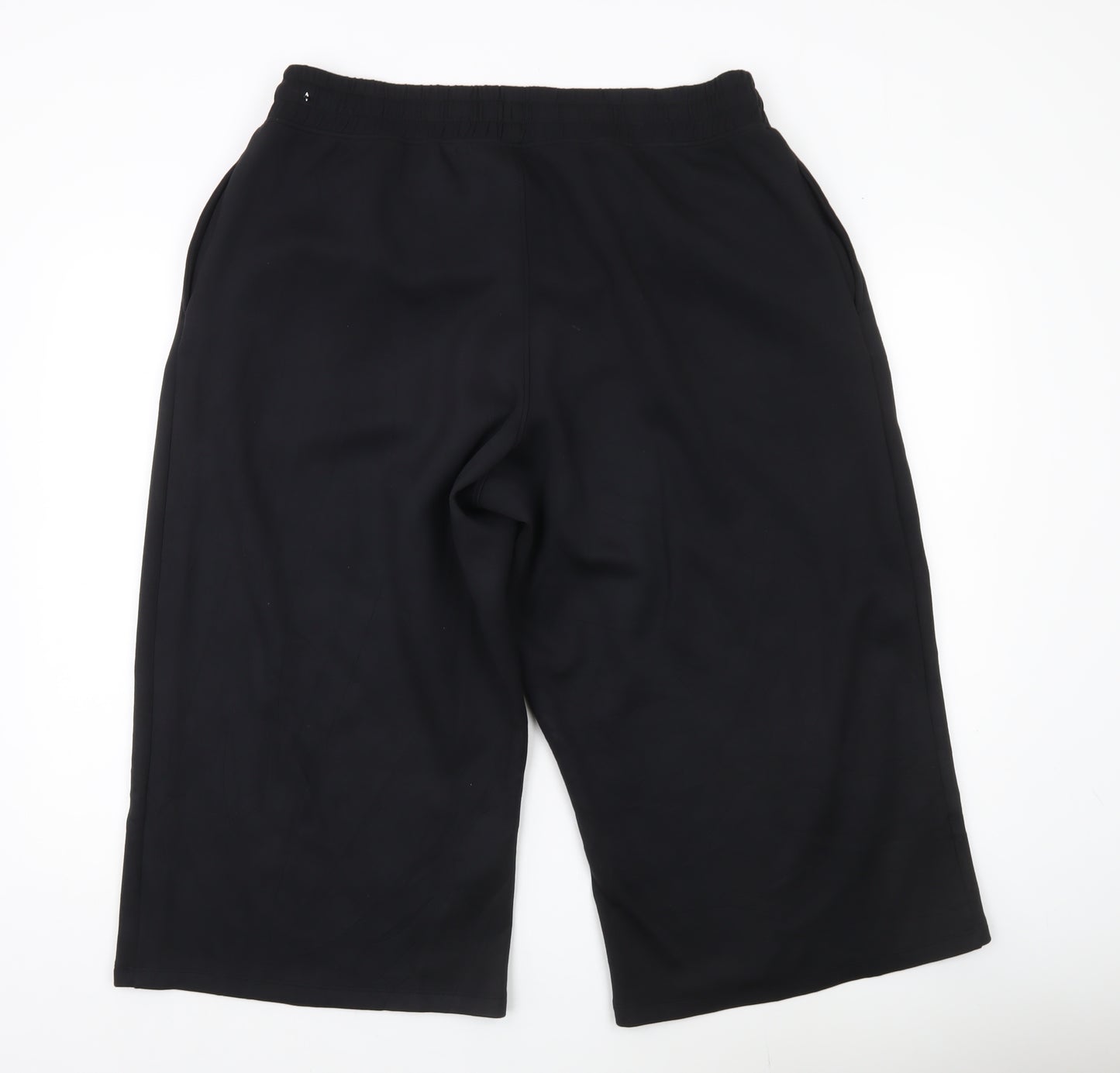 Marks and Spencer Women’s Black Cropped Wide-Leg Trousers Size 20