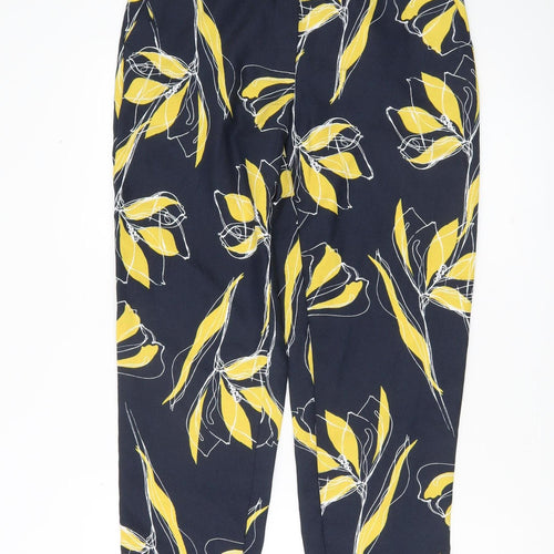 Marks and Spencer Womens Blue Floral Cropped Trousers Size 10