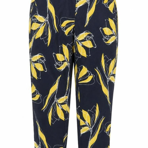 Marks and Spencer Womens Blue Floral Cropped Trousers Size 10
