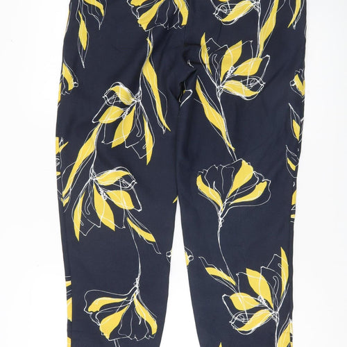 Marks and Spencer Womens Blue Floral Cropped Trousers Size 10