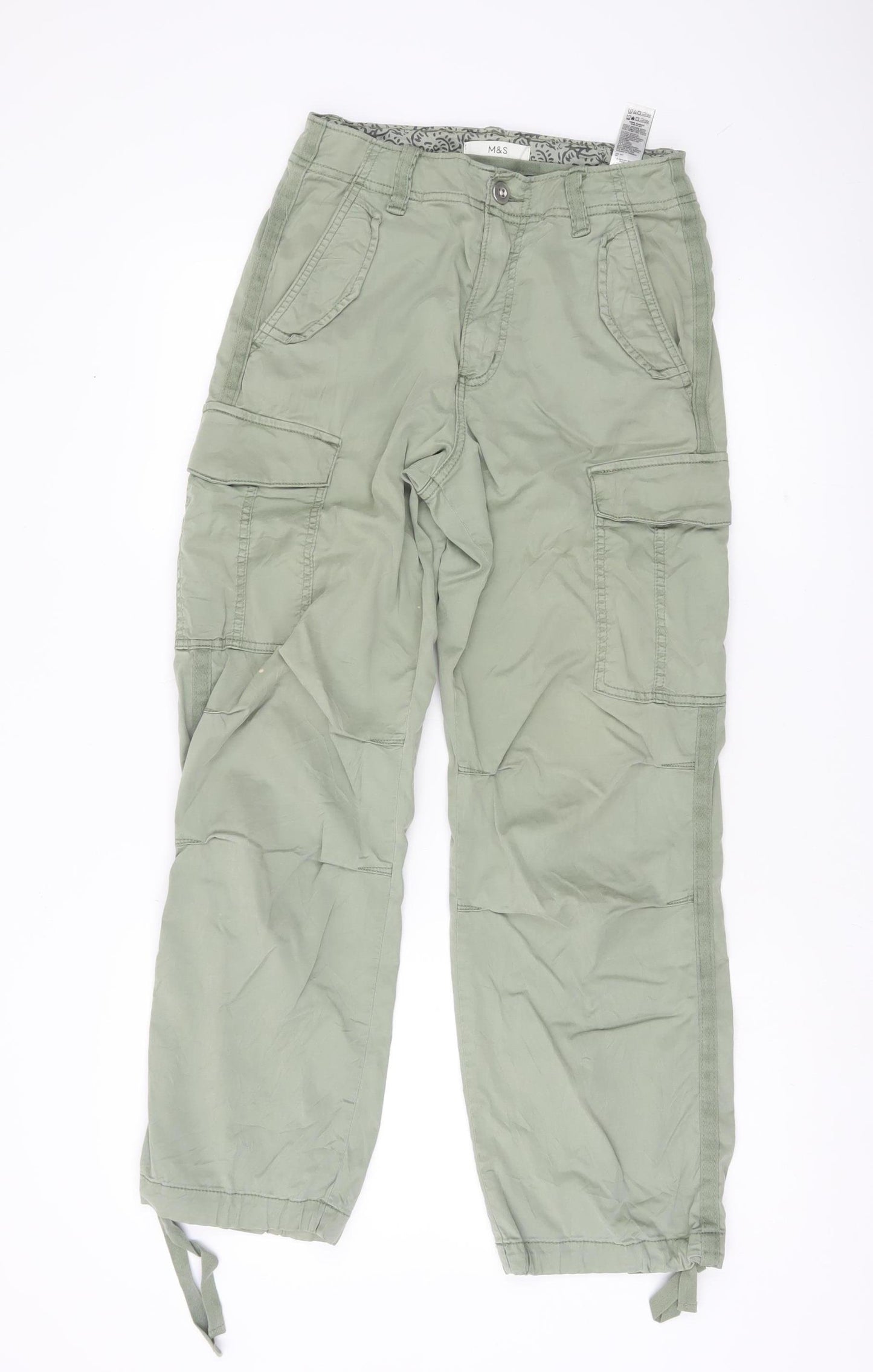 Marks and Spencer Womens Green Size 8 Cargo Trousers