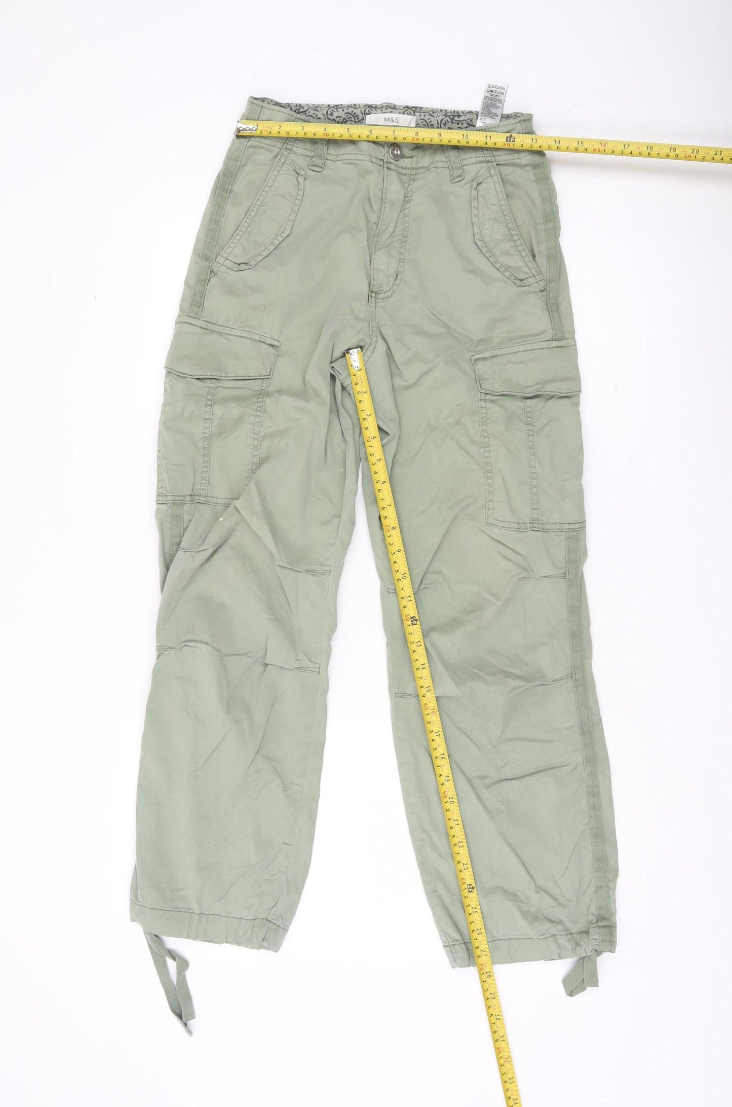 Marks and Spencer Womens Green Size 8 Cargo Trousers