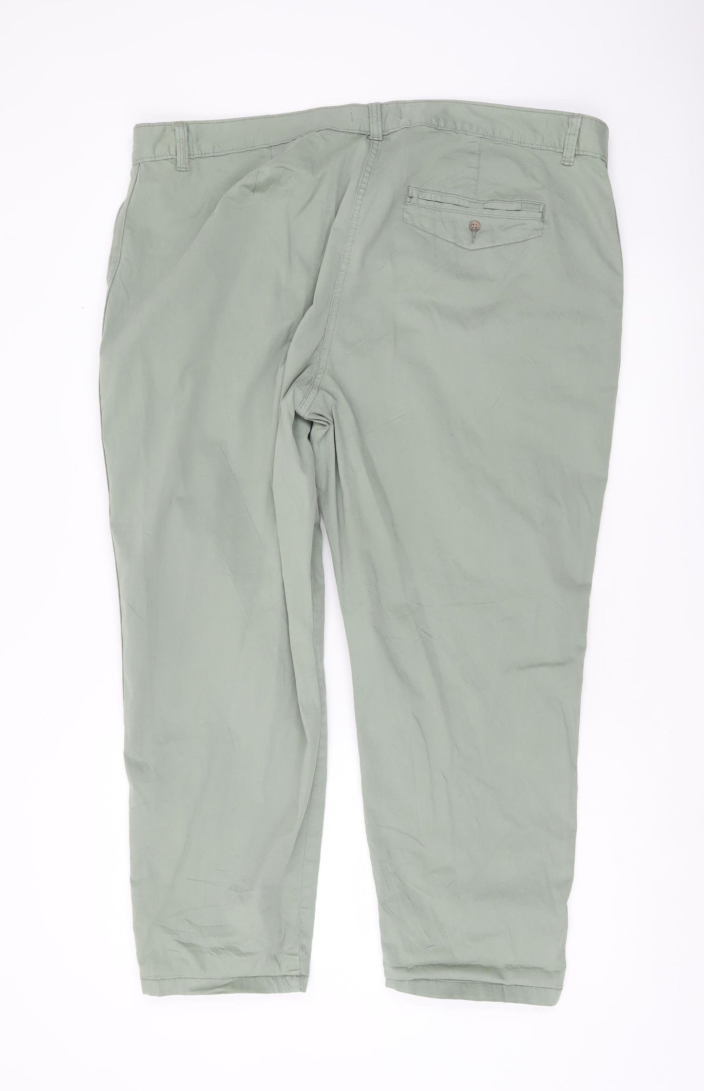 Marks and Spencer Womens Green Size 22 Regular Fit Chino Trousers
