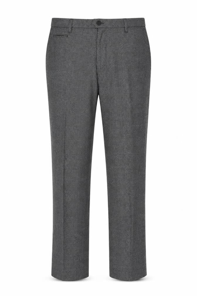 Next Men Grey Check Dress Pants 36R Straight Leg Formal Trousers
