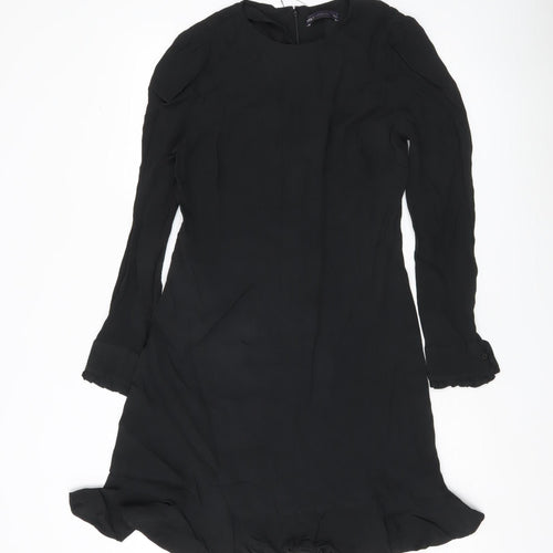 Marks and Spencer Womens Black Viscose Shift Dress Size 8