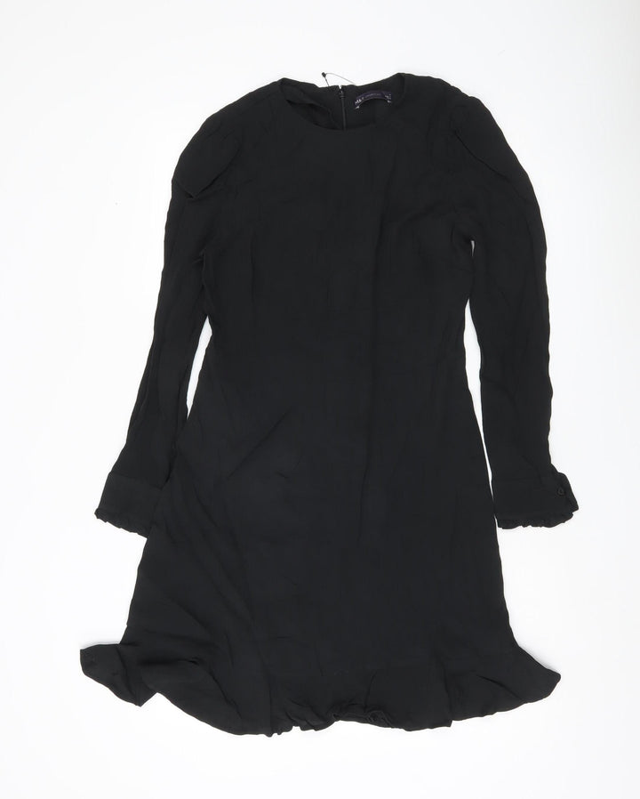 Marks and Spencer Womens Black Viscose Shift Dress Size 8