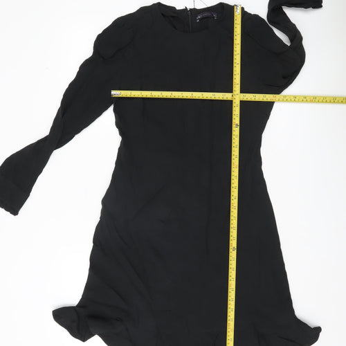 Marks and Spencer Womens Black Viscose Shift Dress Size 8