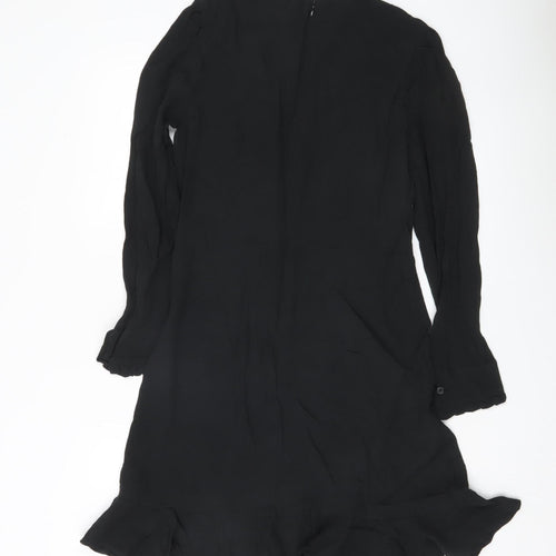 Marks and Spencer Womens Black Viscose Shift Dress Size 8