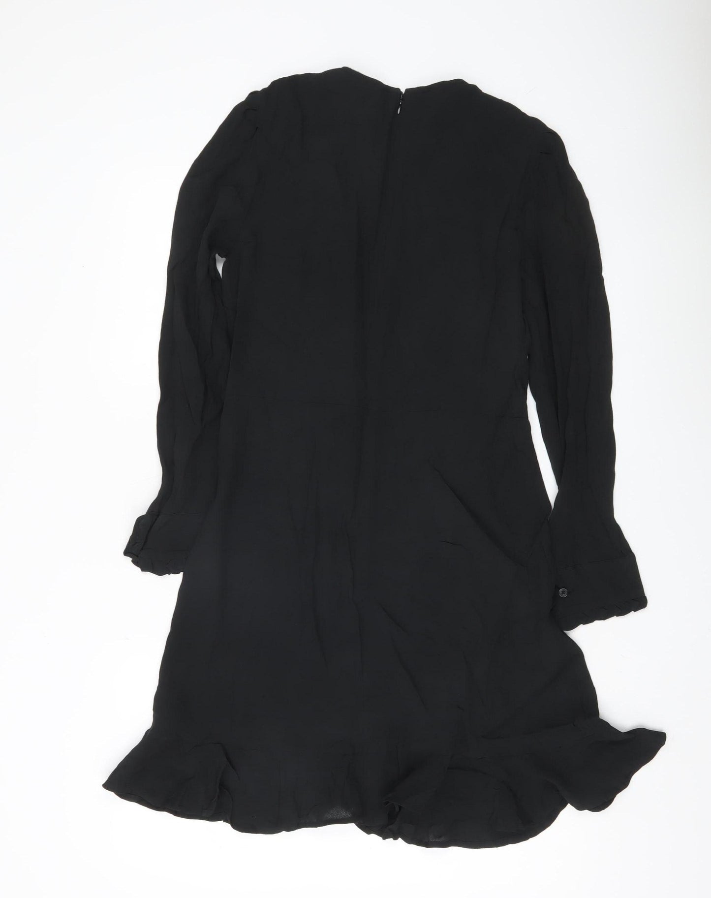 Marks and Spencer Womens Black Viscose Shift Dress Size 8