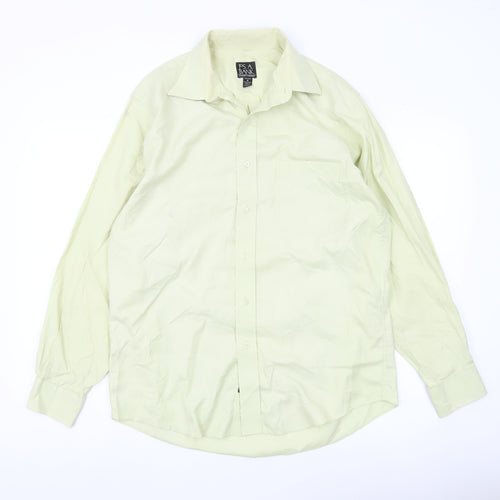 Jos. A. Bank Men's Green Slim Fit Long Sleeve Cotton Shirt M
