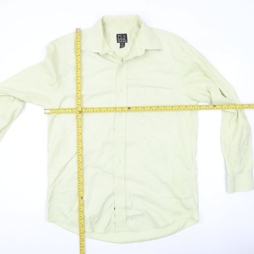 Jos. A. Bank Men's Green Slim Fit Long Sleeve Cotton Shirt M