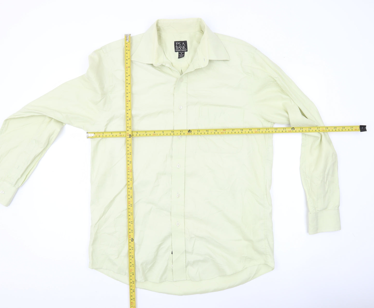 Jos. A. Bank Men's Green Slim Fit Long Sleeve Cotton Shirt M