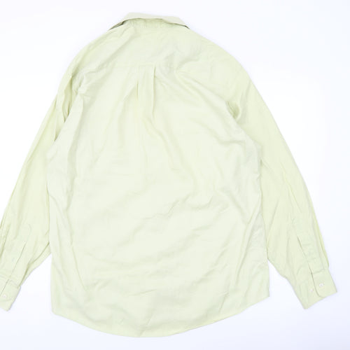 Jos. A. Bank Men's Green Slim Fit Long Sleeve Cotton Shirt M