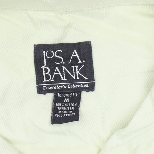 Jos. A. Bank Men's Green Slim Fit Long Sleeve Cotton Shirt M