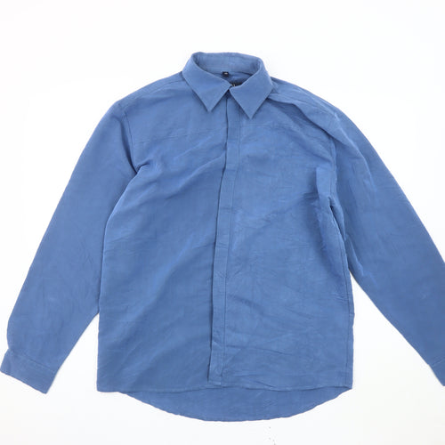 Cignal Collection Men’s Blue M Long Sleeve Button-Up Shirt