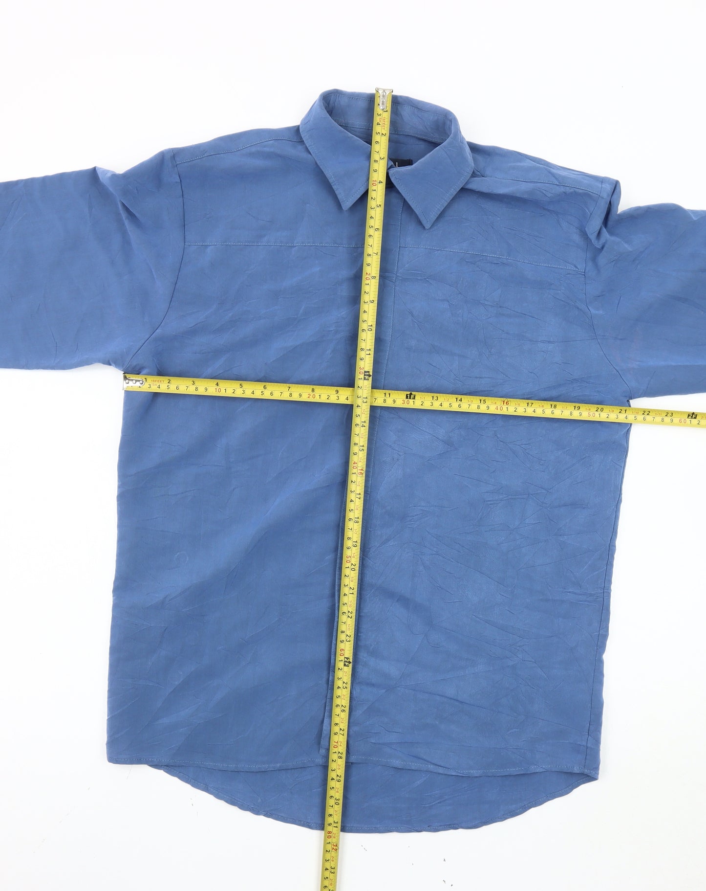 Cignal Collection Men’s Blue M Long Sleeve Button-Up Shirt