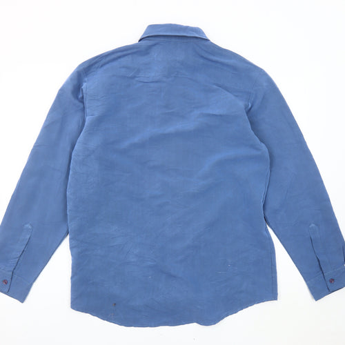 Cignal Collection Men’s Blue M Long Sleeve Button-Up Shirt
