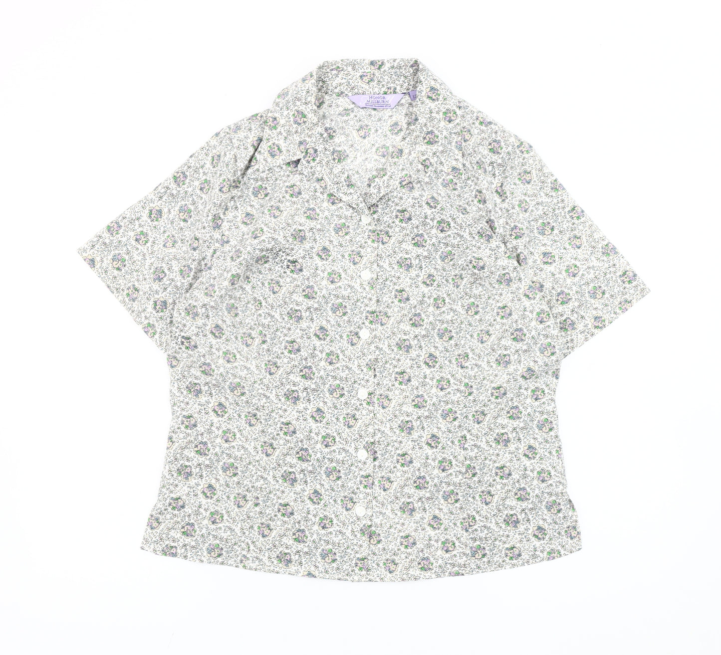 Honor Millburn Women’s Multicoloured Floral Button-Up Shirt Size 12