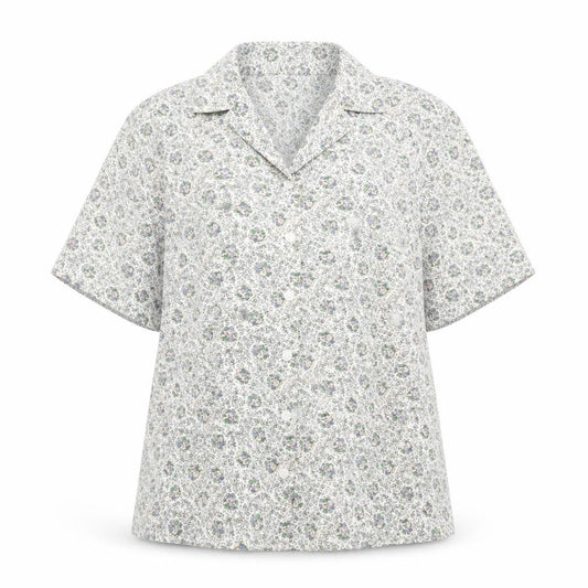 Front view of Honor Millburn Women’s Multicoloured Floral Button-Up Shirt, size UK 12