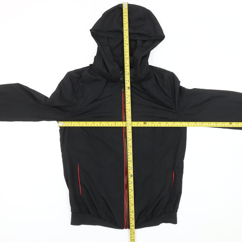 Zara Women’s Black Hooded Windbreaker Jacket Size 8 Casual Travel