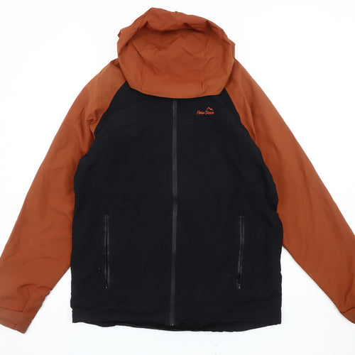 Peter Storm Men’s Black Brown Waterproof Rain Jacket M Hiking Outdoor