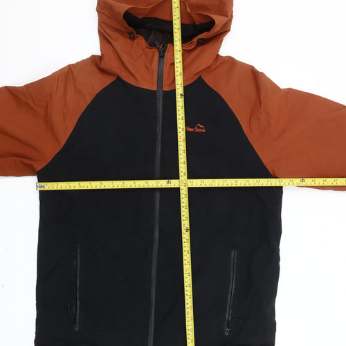Peter Storm Men’s Black Brown Waterproof Rain Jacket M Hiking Outdoor