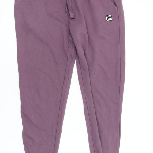 Fila Womens Purple Jogger Sweatpants Size S Cotton Blend Activewear