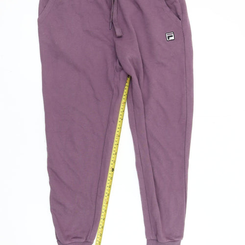 Fila Womens Purple Jogger Sweatpants Size S Cotton Blend Activewear