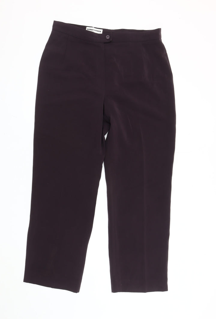 Gerry Weber Womens Black Size 16 Classic Straight Dress Trousers