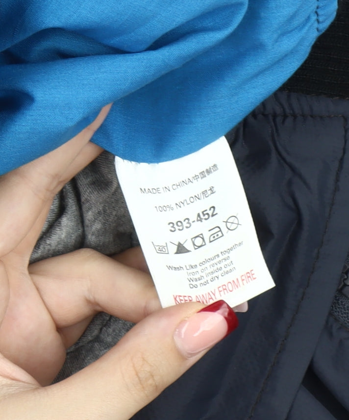 Next Men’s Blue Nylon Bomber Jacket Size M Casual Zip Pockets