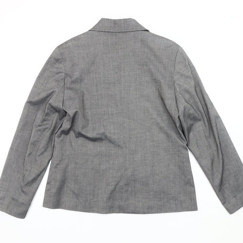 Jenny Loyd Women’s Grey Size 12 Single-Breasted Suit Jacket