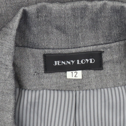 Jenny Loyd Women’s Grey Size 12 Single-Breasted Suit Jacket