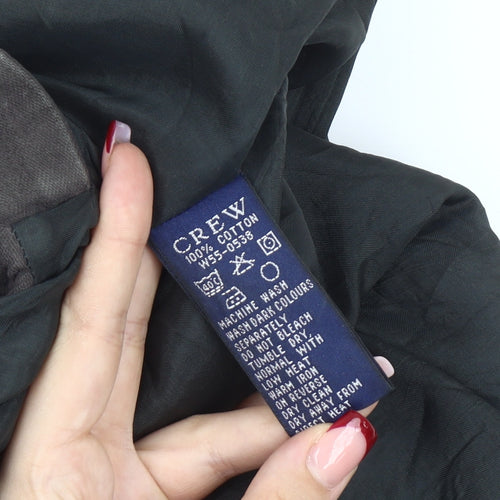 Crew Clothing Co. Womens Brown Embroidered A-Line Cotton Skirt Size 12