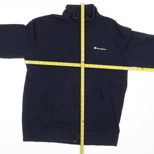 Champion Men’s Blue XL Full Zip Fleece Jacket with Logo