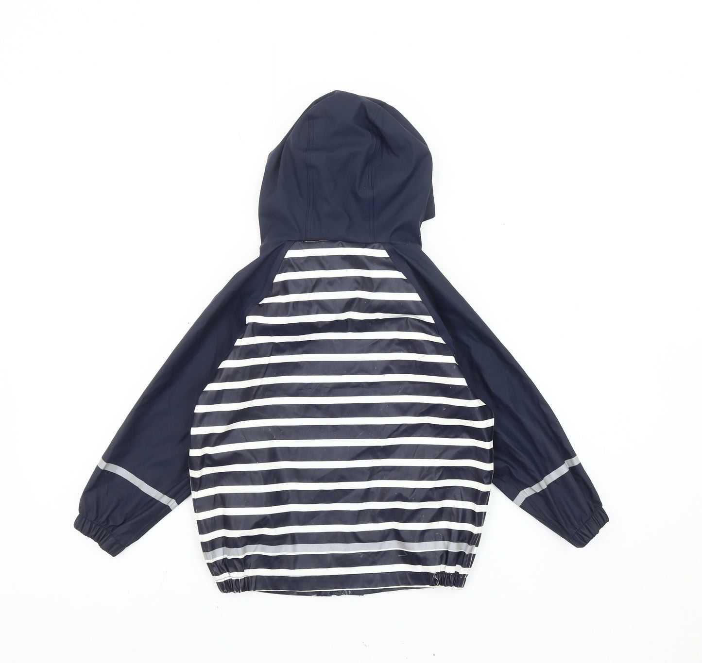 Lupilu Boys Blue Striped Rain Coat Jacket 2-3 Years Hooded Waterproof