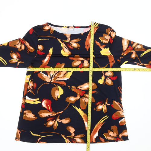 Damart Women's Multicoloured Floral Tunic Blouse UK 18 3/4 Sleeve