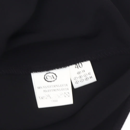 C&A Women Black Tank Top Size 14 Scoop Neck Sleeveless
