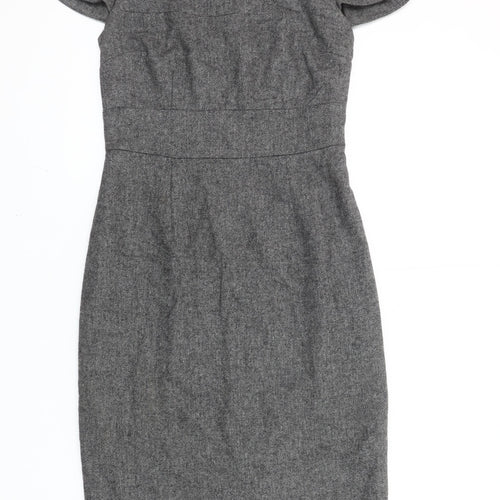 Linea Women’s Grey Herringbone Sheath Dress Size 8 Workwear