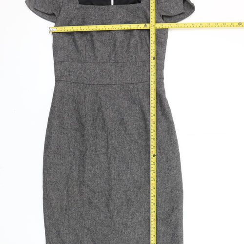 Linea Women’s Grey Herringbone Sheath Dress Size 8 Workwear