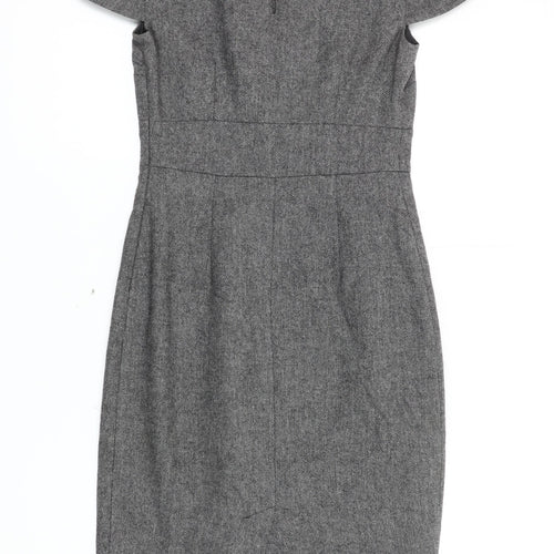 Linea Women’s Grey Herringbone Sheath Dress Size 8 Workwear
