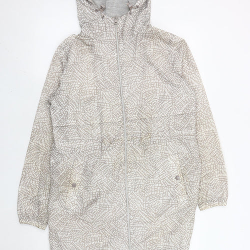 Marks and Spencer Women’s Grey Hooded Rain Coat Jacket Size S