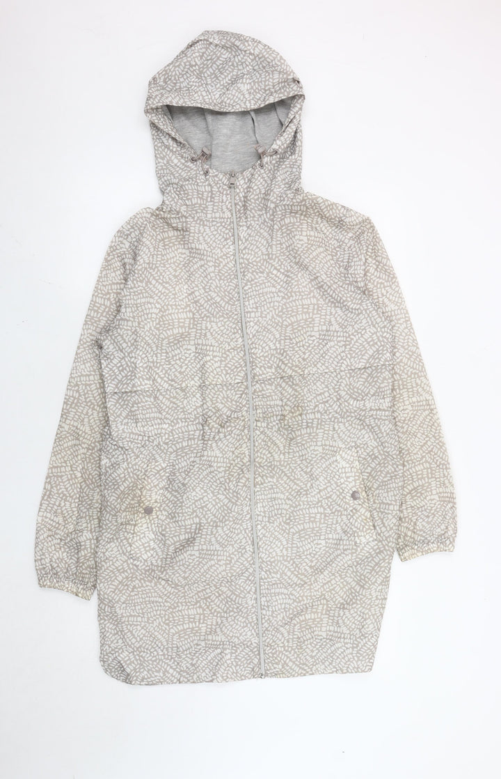 Marks and Spencer Women’s Grey Hooded Rain Coat Jacket Size S