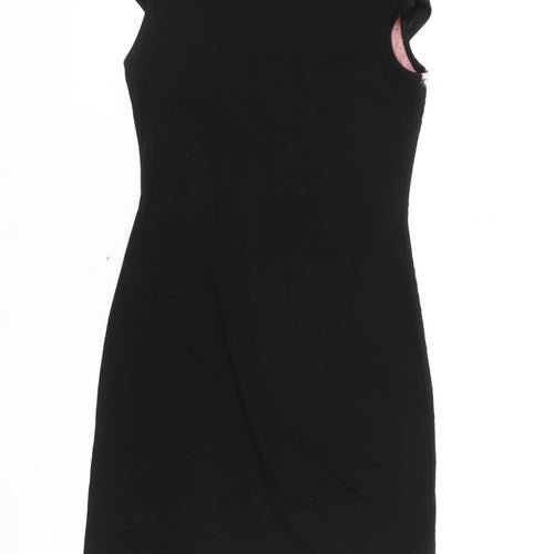 Desigual Women’s Black Red White Short Sleeve Bodycon Dress S