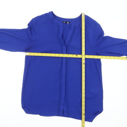 Warehouse Women’s Blue Size 10 V-Neck Chiffon Blouse