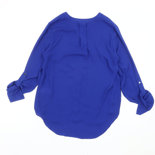 Warehouse Women’s Blue Size 10 V-Neck Chiffon Blouse