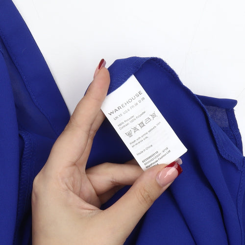 Warehouse Women’s Blue Size 10 V-Neck Chiffon Blouse
