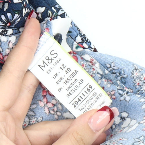 Marks and Spencer Women’s Multicoloured Floral Shift Dress UK 12